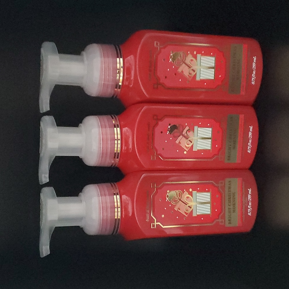 3pc White Barn BRIGHT CHRISTMAS MORNING Gentle Foaming Hand Soap